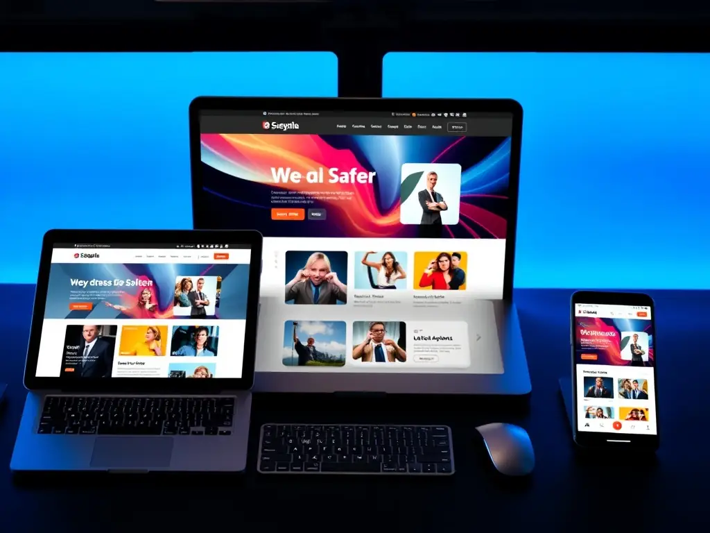 A clean, modern website design showcasing a responsive layout on various devices, emphasizing user-friendly navigation and a visually appealing interface.